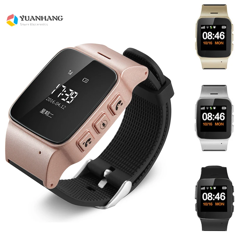 D99 умные часы для пожилых детей GPS LBSTracker Android карты SOS наручные GSM Wi Fi безопасность