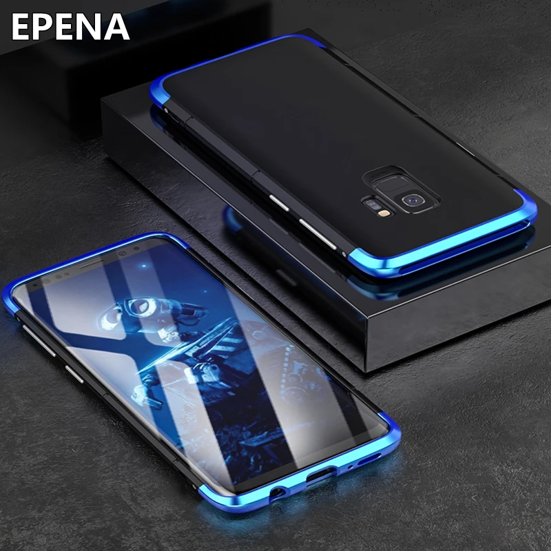 

EPENA Luxury Anti-fingerprint Cases For Samsung S9 Plus S8 Plus Metal Hard Plastic Armor Case For Samsung Galaxy Note 9 8 Cover
