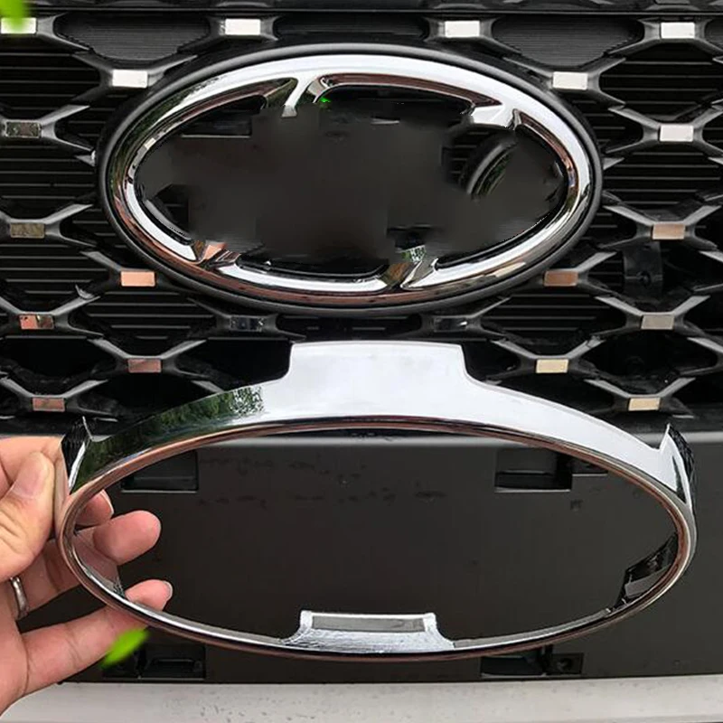 

ABS Chrome For Hyundai Kona Encino 2018 2019 Accessories car styling Car Front frame Decoration Cover Trim sticker 1pcs