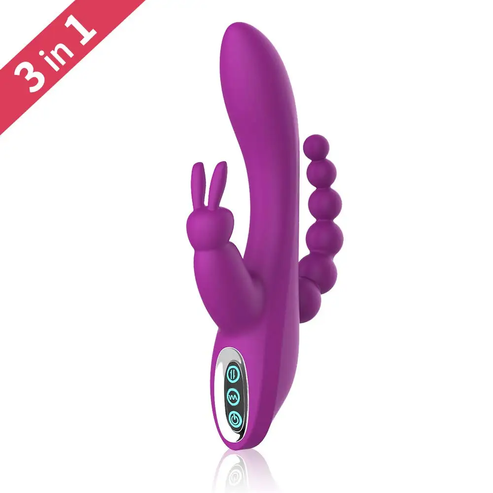 Cena Królik wibrator G spot i P spot wibrator analny Triple Curve 12 funkcja akumulator stymulator łechtaczki Dildo wibrator dla kobiet