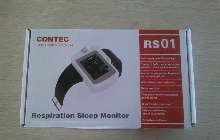 CONTEC RS01 Sleep Apnea Screen Meter SPO2 Pulse Rate Respiration Sleep Monitor