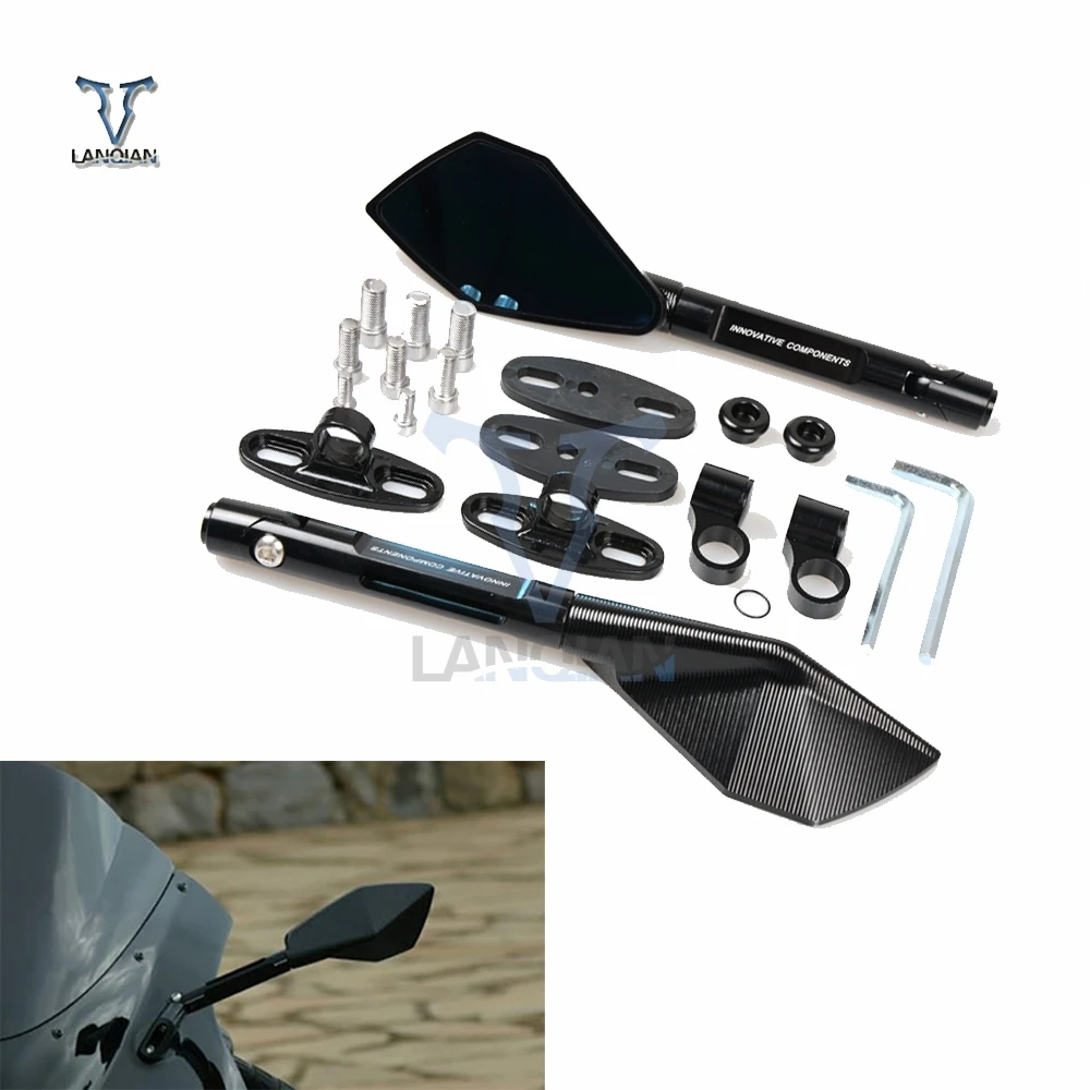 Universal Folding Motorbike Accessories cnc Rearview Side Mirror Motorcycle Mirrors for Yamaha mt07 mt09 tmax 530 500 TDM 900