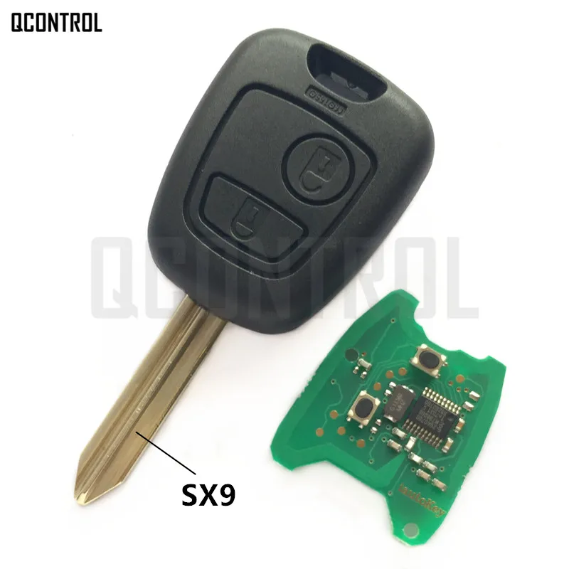 QCONTROL Автомобильный Дистанционный Ключ DIY для PEUGEOT Partner в комплекте с чипом