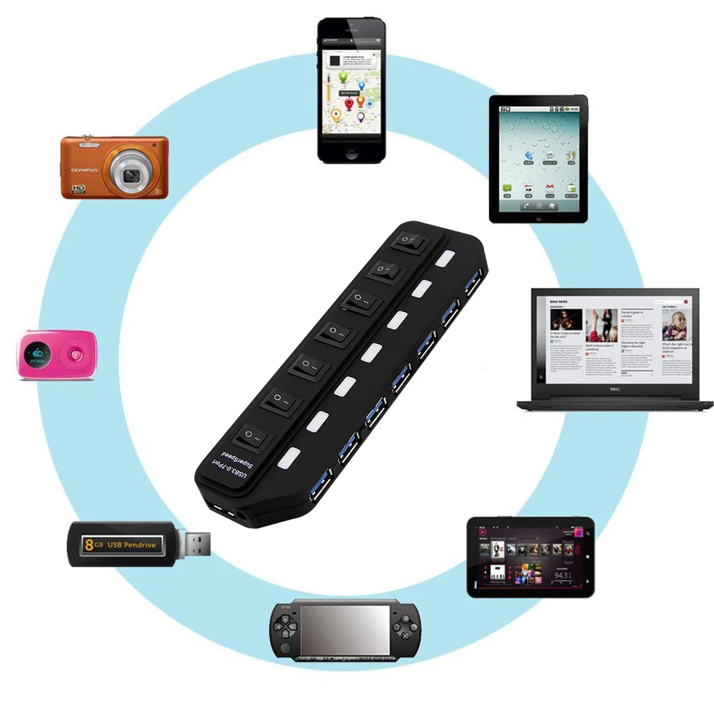 usb hub with on/off switch