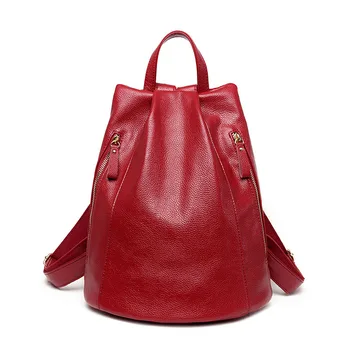 

030718 new hot women leather backpack lady fashion travel bag