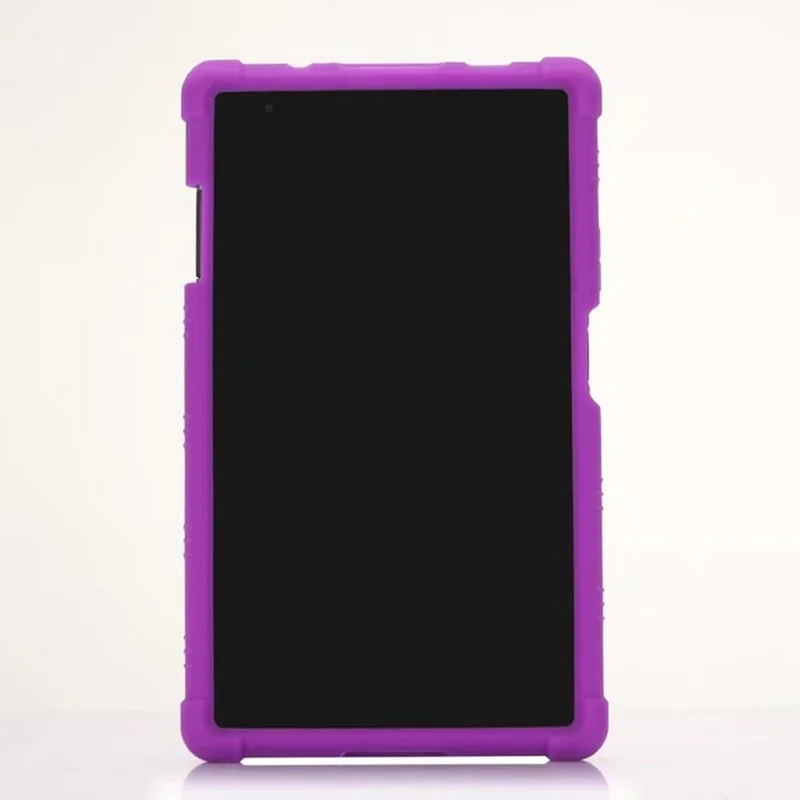 purple Мягкий силиконовый чехол на заднюю панель для lenovo Tab 4 8 plus TB-8704N TB-8704F чехол для планшета Для lenovo Tab 4 8 plus Чехол+ пленка+ ручка - Цвет: purple