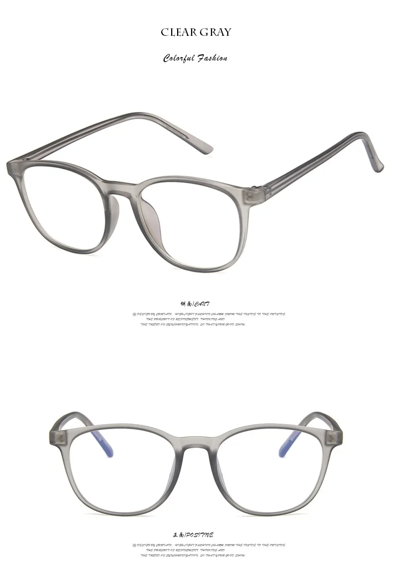 Ретро стиль, TR90, круглые очки, оправа для мужчин и женщин, прозрачные линзы, очки, бренд, анти-синий светильник, компьютерные очки