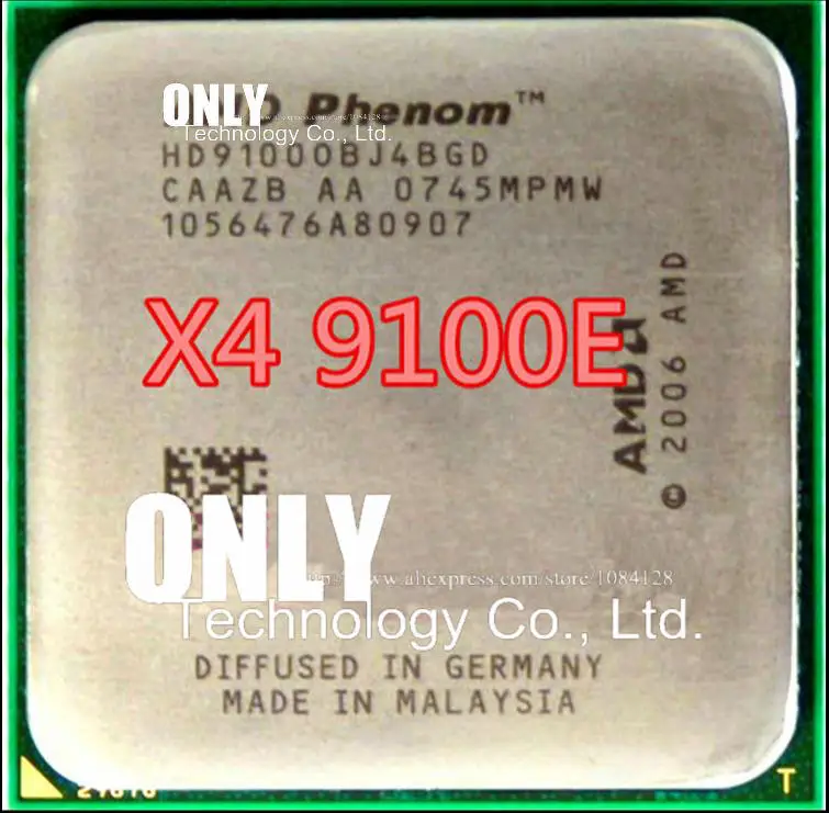 Процессор X4 9100e(1,8 ГГц/2 Мб/4 ядра/Socket AM2/Socket AM2+/940-pin) HD9100OBJ4BGD