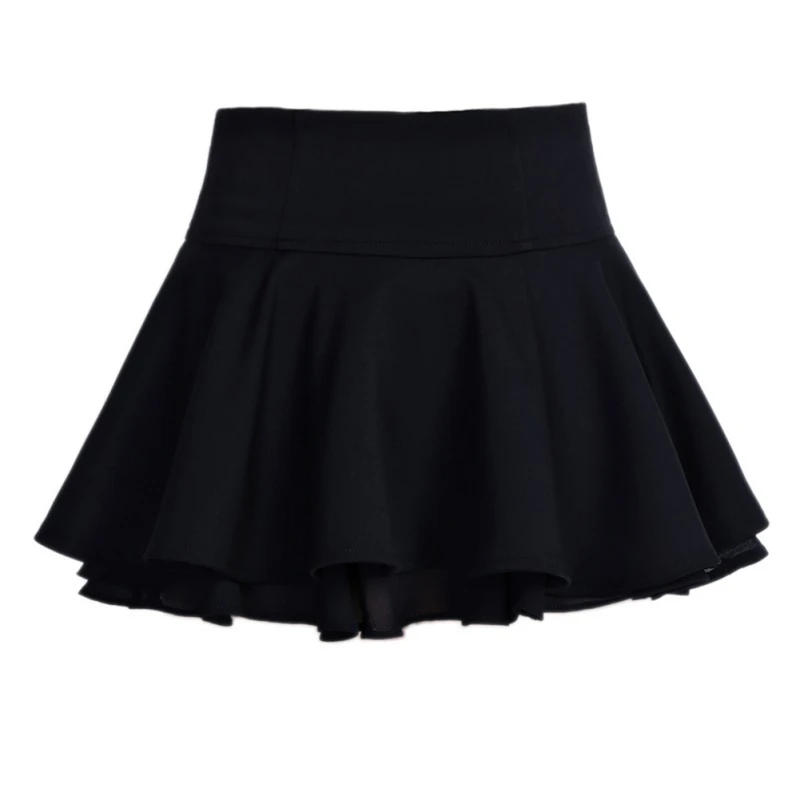 Женская плиссированная короткая юбка из шифона с эластичной талией, мини-юбка