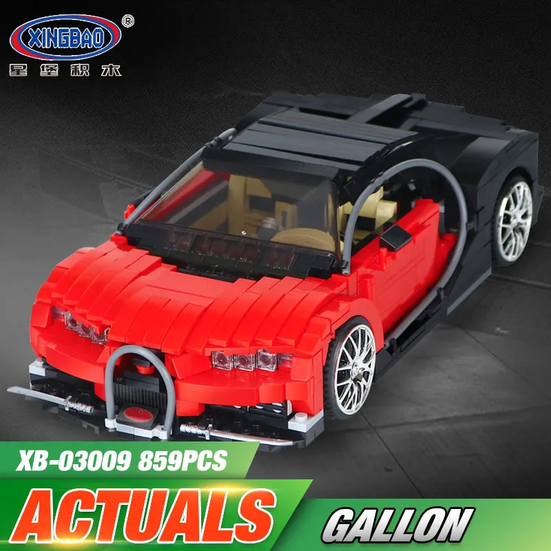 

XingBao 03009 859Pcs Creative MOC Technic Series The Gallon Supercar Set Children Educational Building Blocks Bricks Toys Model