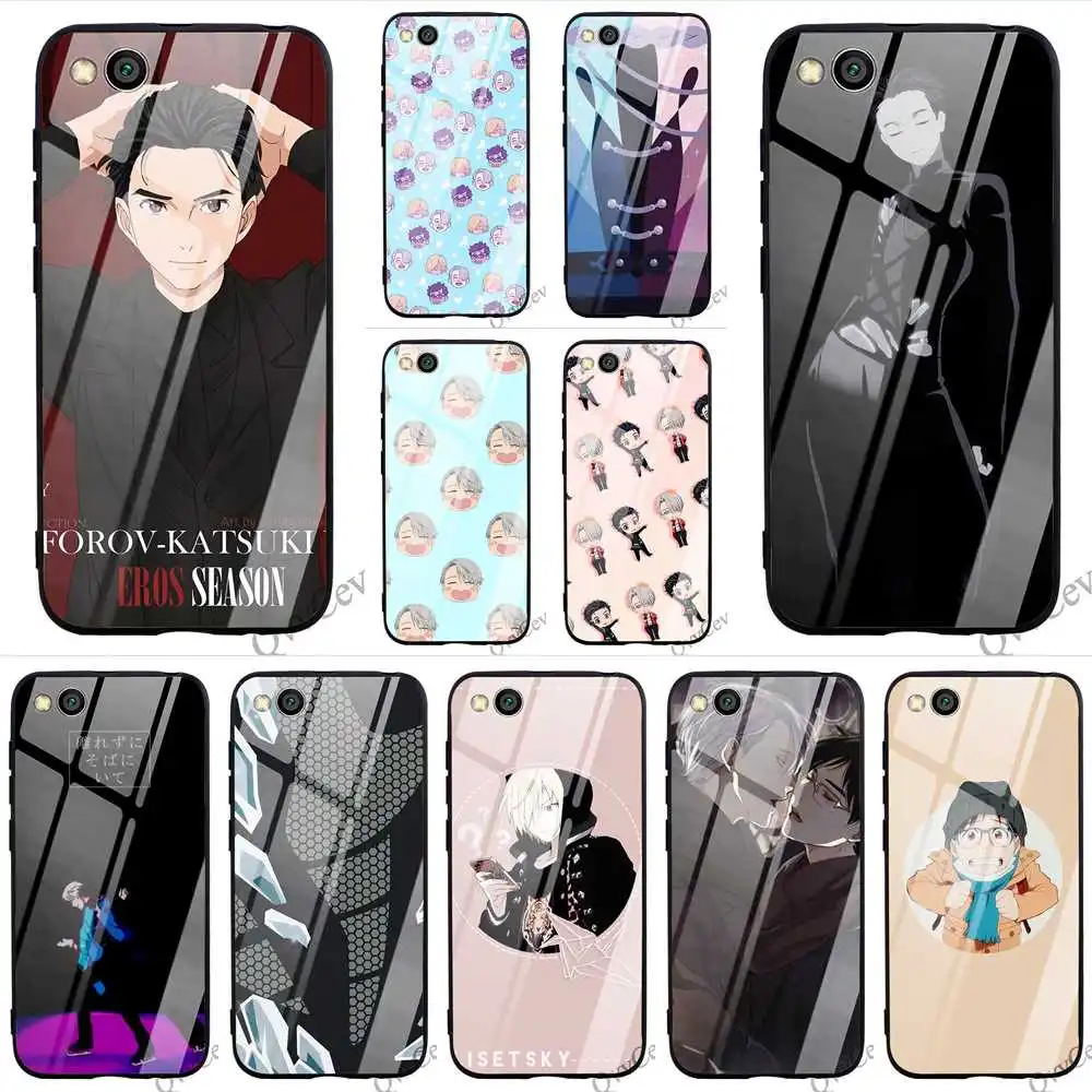

Protective Yuri On Ice Tempered Glass Phone Cover for Redmi Note 7 Pro Case Xiaomi A1 A2 Mi 8 9 F1 Lite 4X 6A 5 6 Skin