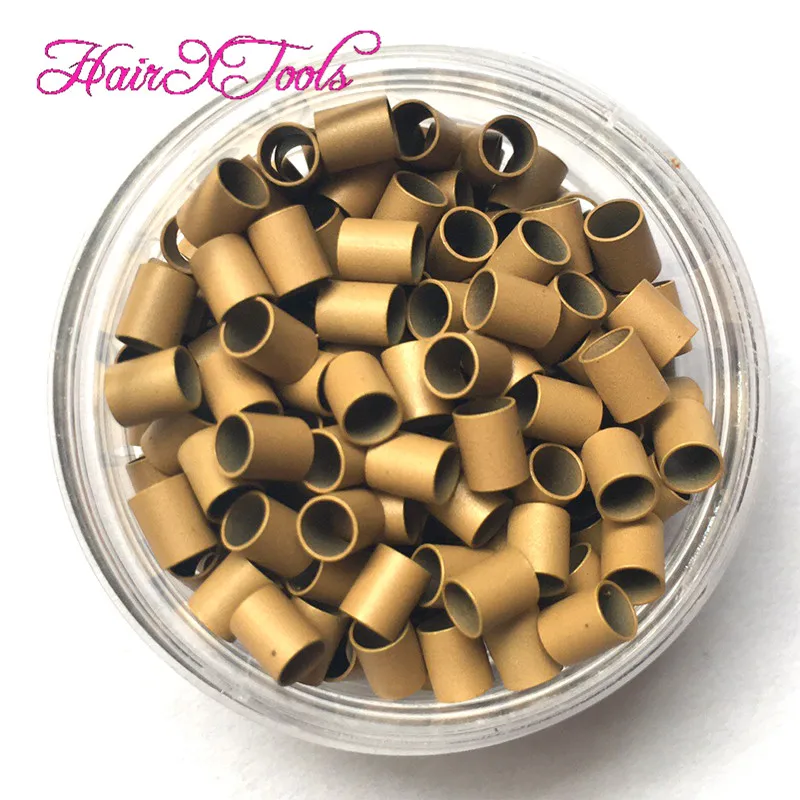 1000pcs 3.2X2.8X3.8mm Micro copper Ring mini locks links 9 Color Options Straight Micro Beads for I TIP hair ring beads ring beads hair extensions tools hair extensions tools hair braid accessories