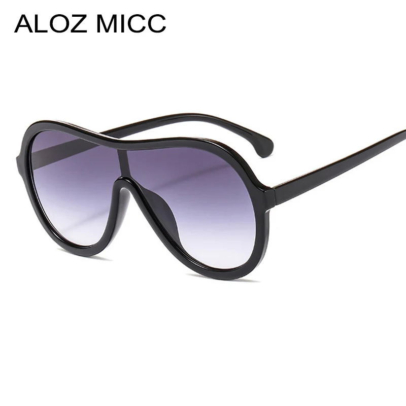 ALOZ MICC негабаритных цельных солнцезащитных очков мужские фирменные дизайнерские модные большие солнцезащитные очки в оправе женский зонт Q692