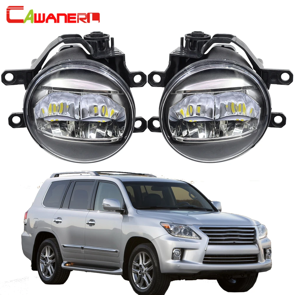 Cawanerl Car 4000LM Fog Light 3030 LED Beads DRL Daytime Running Light White H11 12V For Lexus LX57 - 33001941486