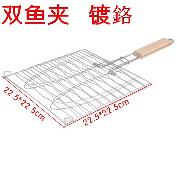 Посуда для барбекю, оборудование для барбекю, зажим(2 рыбы), держатель для печи, деревянный зажим, сетка для барбекю