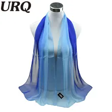 1pc Summer New arrival Fashion Chiffon scarves Gradient colors georgette female silk scarves 50 160cm Q5A16007