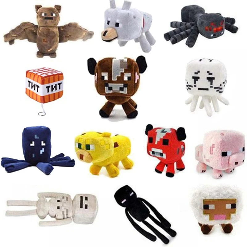 

15 Styles minecraft Plush Toys Soft Stuffed Doll Cartoon Animal Plush Toy Brinquedos Children Kids Gift Free Shipping
