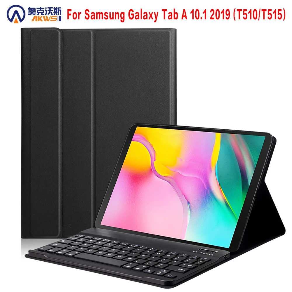 Чехол для планшета с Bluetooth клавиатурой для samsung Galaxy Tab A 10,1 SM-T510 SM-T515 T510 T515, беспроводная клавиатура, чехол для планшета