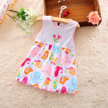 

1pc 2018 hot sale baby girl clothes Summer flower style dress summer girls dresses style infantile Dress