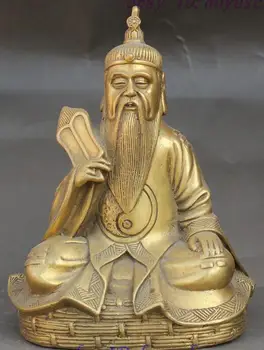 

Chinese Taoism Copper Brass High Lord Laojun TaiShangLaoGun God Immortal Statue