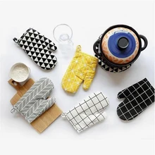 1 шт. перчатка для духовки термостойкие варежки кухня пособия по кулинарии выпечки рукавица и прихват для микроволновой печи изолированные Нескользящие Утепленные Перчатки