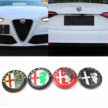 2 pcs 74mm 7.4 cm Logotipo Do Carro emblema emblema autocolante para ALFA ROMEO Giulietta Mito 147 156 159 166 aranha GT acessórios do carro