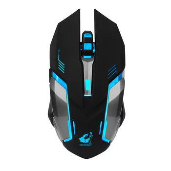 

Rechargeable 1600DPI Wireless 6 Buttons Silent LED Backlit USB Optical Ergonomic Gaming Mouse WranglerBattletech #T3