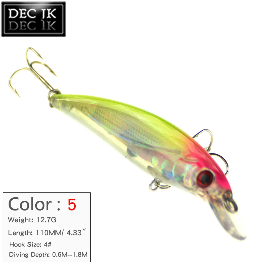 1PCS Suit For Fishing Lure Crankbaits Topwater Swimbait Wobbler Gor Trolling Peche Hook Laser Bait Artificial Lures Saltwater (5) 
