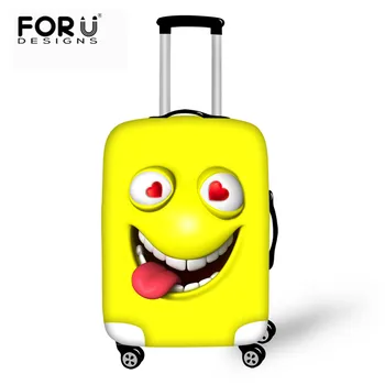 

FORUDESIGNS Expression Luggage Protector Cover Suitcases Covers Cartoon Luggage Covers Accessory Bags Travel Trolley Case Cover