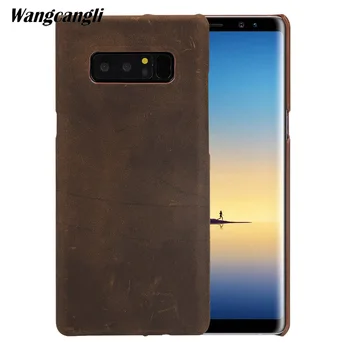 

Fashion new leather retro crazy horse skin For Samsung Note 8 S9 Plus c8 s7 dege handmade custom business retro crazy horse skin