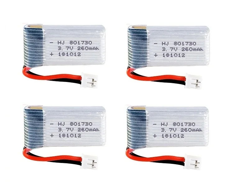 Обновление 3,7 v 260 ма-ч для H2 H8 H8mini H20 H36 H48 E010 E010C E011 E012 E013 F36 U839 S8 M67 литий-полимерный аккумулятор 3,7 V 260mAh - Цвет: Бургундия