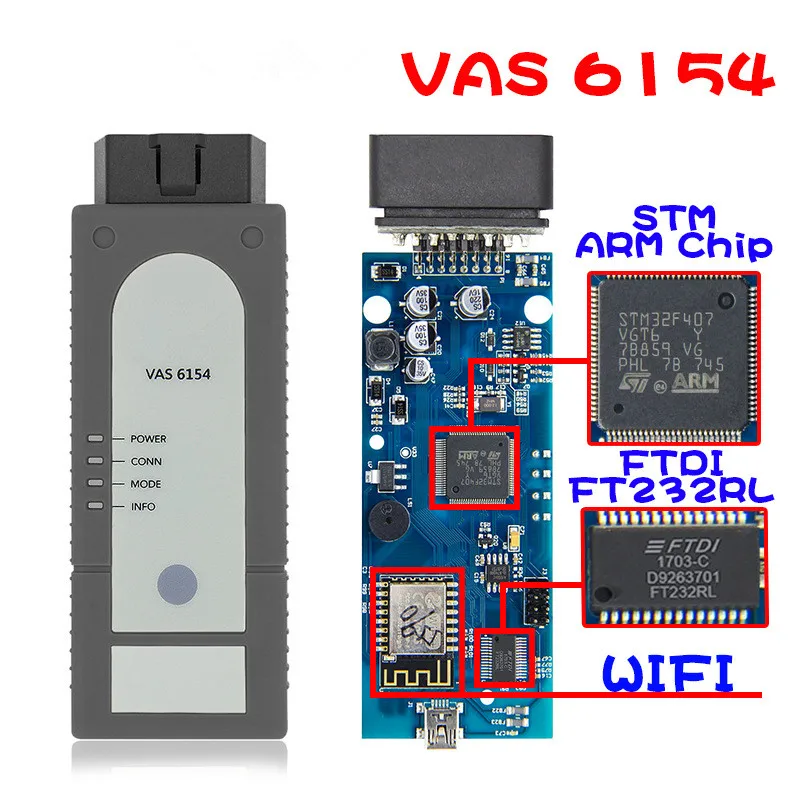 

vas 6154 WIFI 4.4.10 Support win10 diagnostic tool professional scanner universal outillage garage tester truck car detector