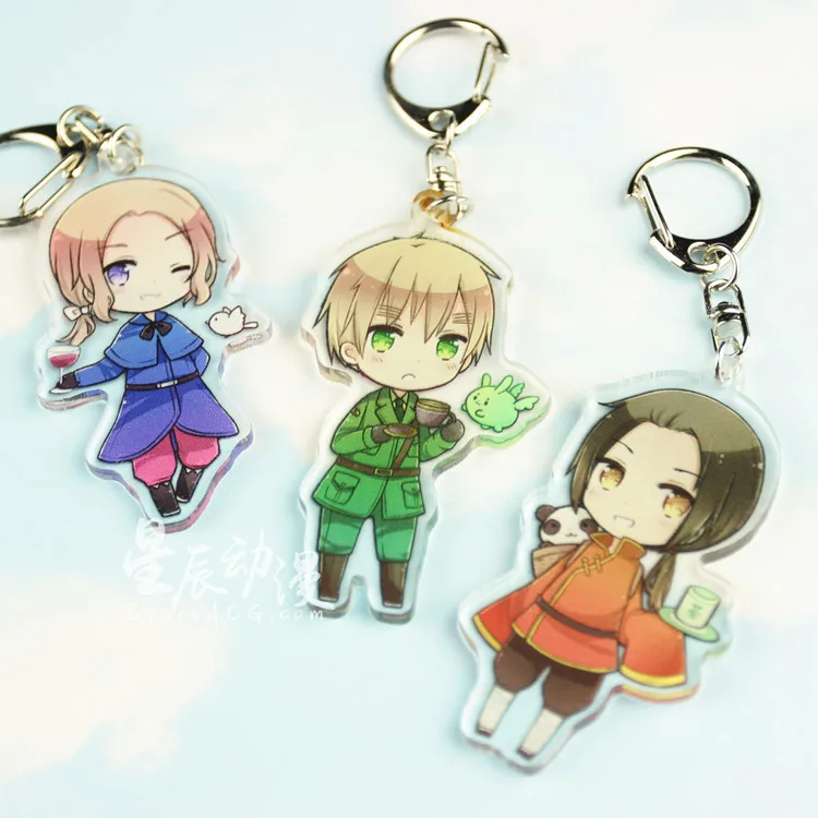 5 шт./лот Hetalia Axis Powers Q версия брелок Kawaii милый акриловый Lucia прозрачный