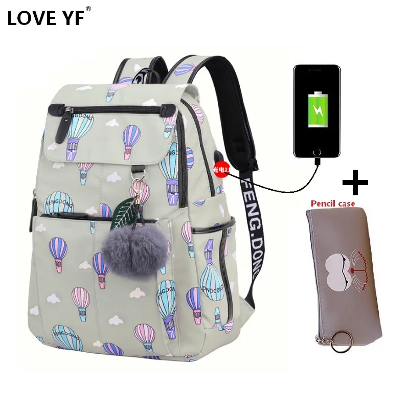 

girl school bags Student anti theft backpacks usb jack Smart notebook multifunction school bag Woman waterproof travel backpack
