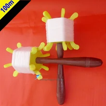 Высокое качество Детские колеса Кайт ручка катушка с 100 м линия 10 шт./партия легкий контроль вэй кайт завод