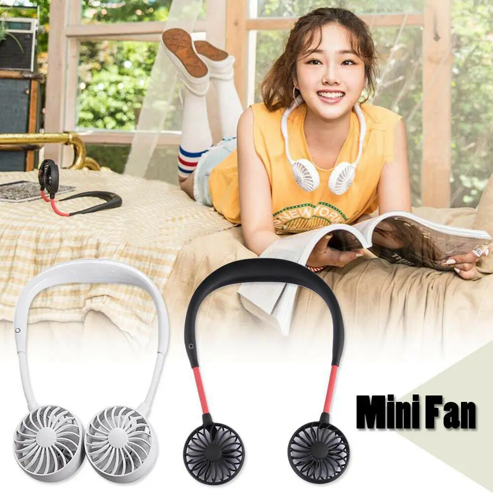 

New Sports Portable Hanging Neck Magic Color &Aromatherapy Fan With Small Fan
