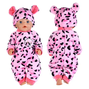 

43cm Baby new born doll clothes cartoon cock set for 18 inch reborn baby dolls suit with cap for doll girls play house gift