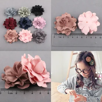 

10pcs/lot 2style Velvet Flowers DIY Boutique Blossom Hair Flower Without Clips Girl Headband Accessories