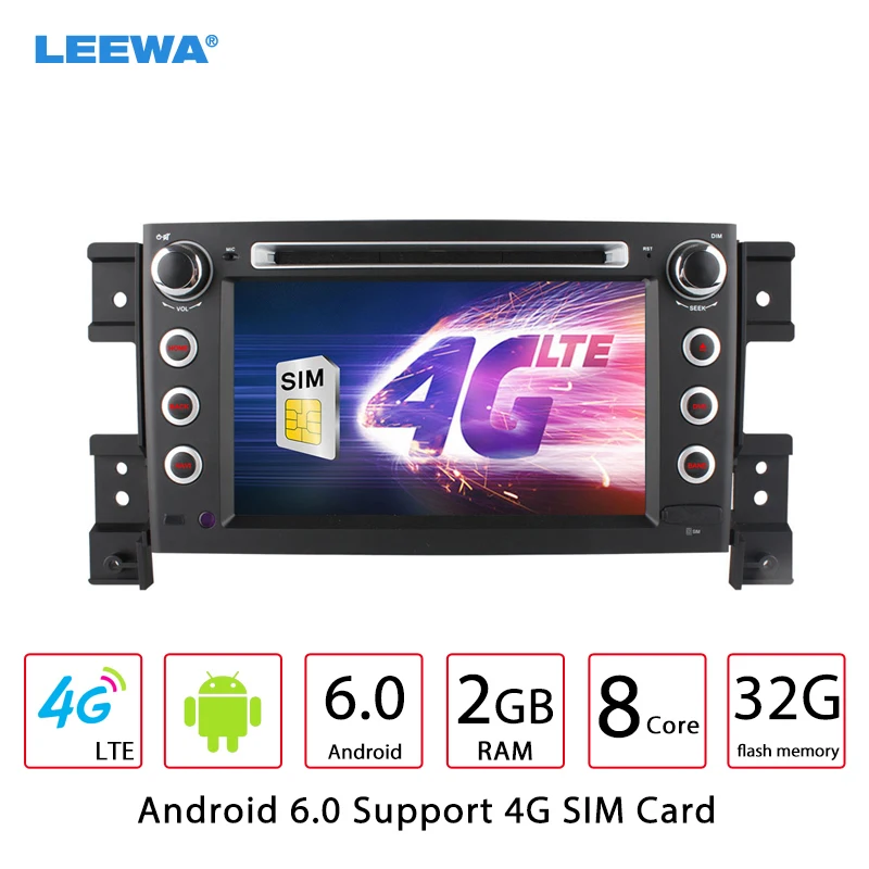 

LEEWA 7" Android 6.0 (64bit) DDR3 2G/32G/4G LTE Octa Core Car DVD GPS Radio Head Unit For Suzuki Grand Vitara(Third generation)