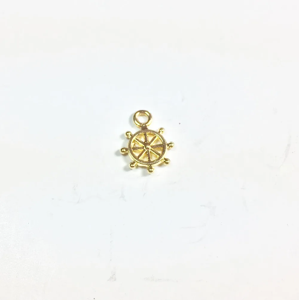 

Eruifa 20pcs 9mm Mini Rudder Zinc alloy Women charms Wholesales necklace,earring bracelet jewelry DIY handmade 2 colors