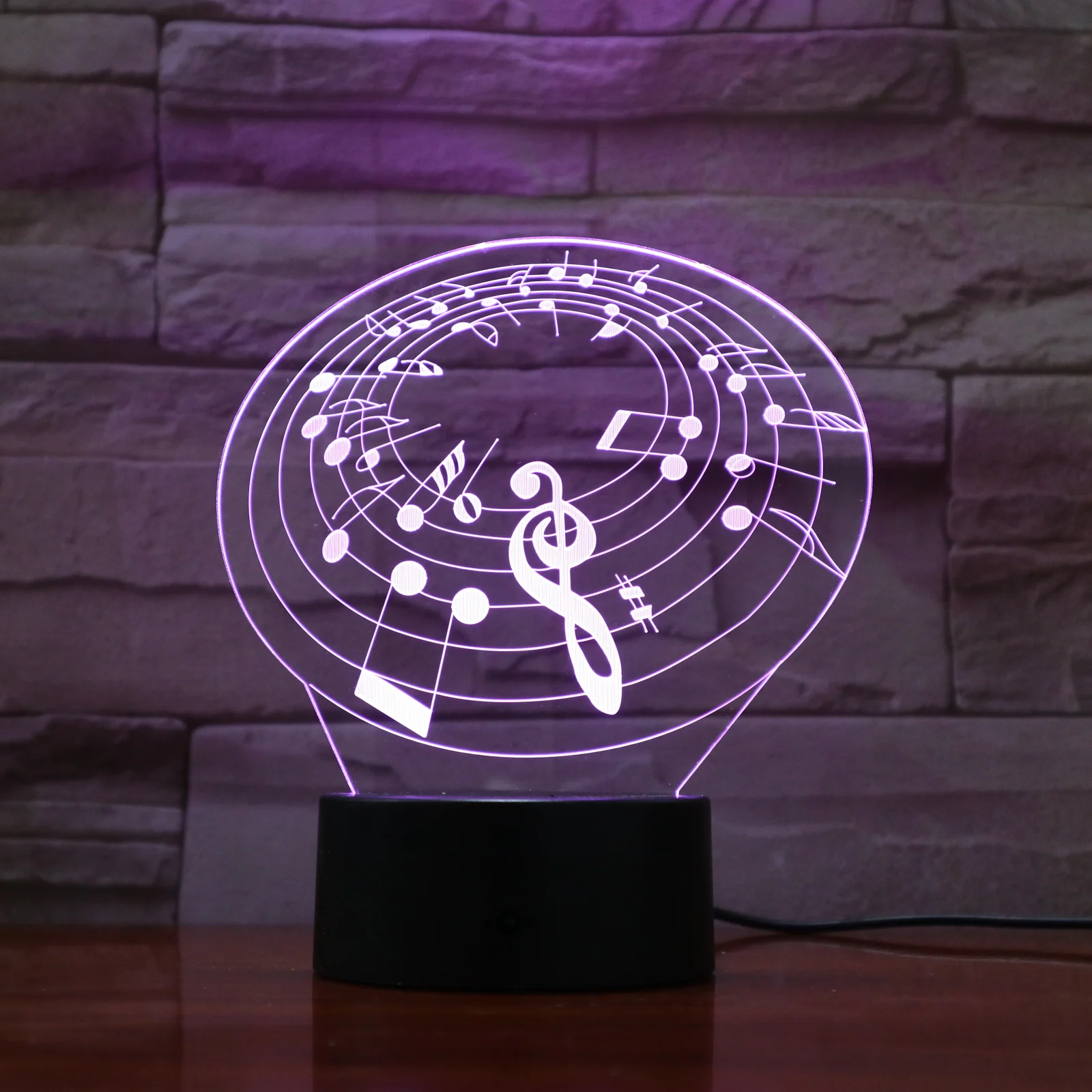 

Usb 3d Led Night Light Musical Note Multicolor Rgb Boys Child Kids Baby Gifts Touch Sensor Atmosphere Table Lamp Bedside