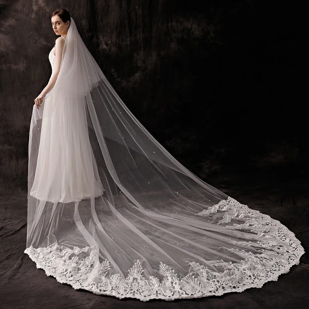 bridal hair cathedral veil