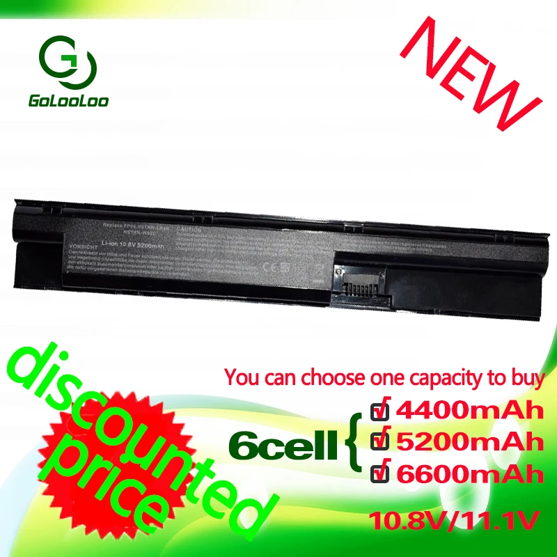 Golooloo Батарея для hp COMPAQ ProBook 440 445 450 470 455 G0 G1 G2 серии 707617-421 708457-001 708458-001 аккумулятор большой емкости FP06 FP06XL FP09