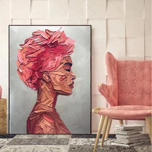 MUTU портрет красная женщина картина маслом HD печатная машина на холсте живопись настенные картины для гостиной современный домашний декор