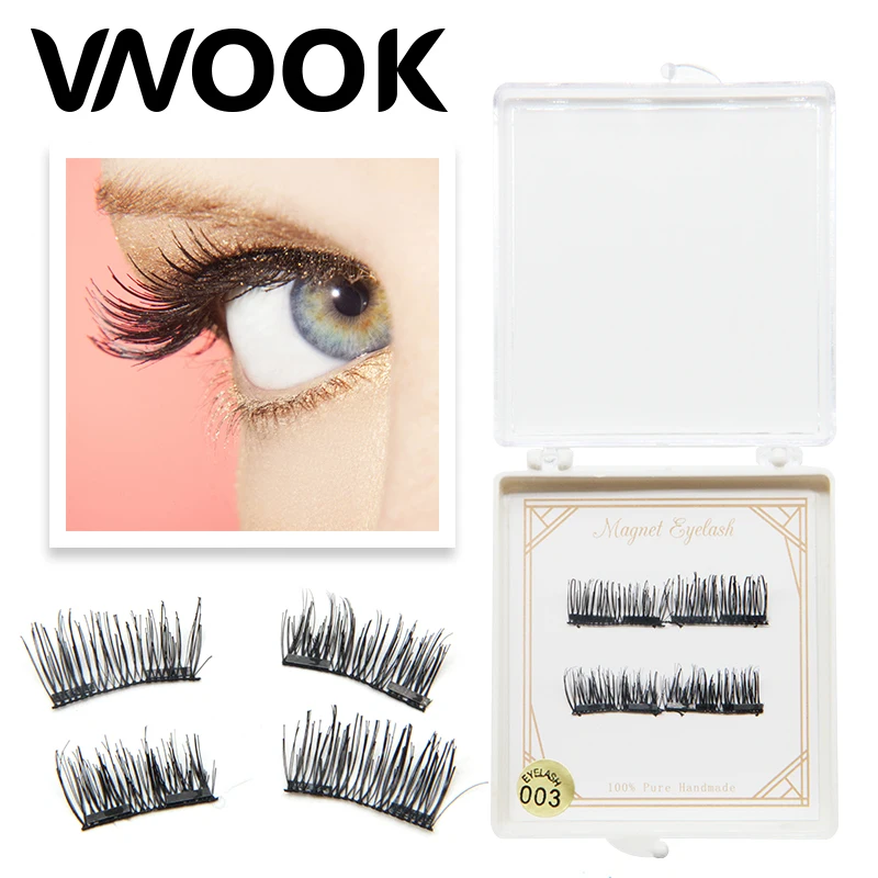 Марка Make Up Магнитная двойной магниты ресницы ручной Поддельные мягкие 3D норка