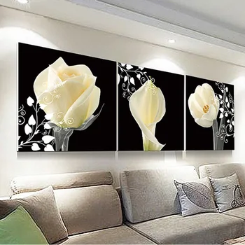 

5D DIY Diamond Painting European Triple flower,Full Diamond Embroidery,Cross Stitch,Rhinestone Diamond Mosaic Sale,Deco