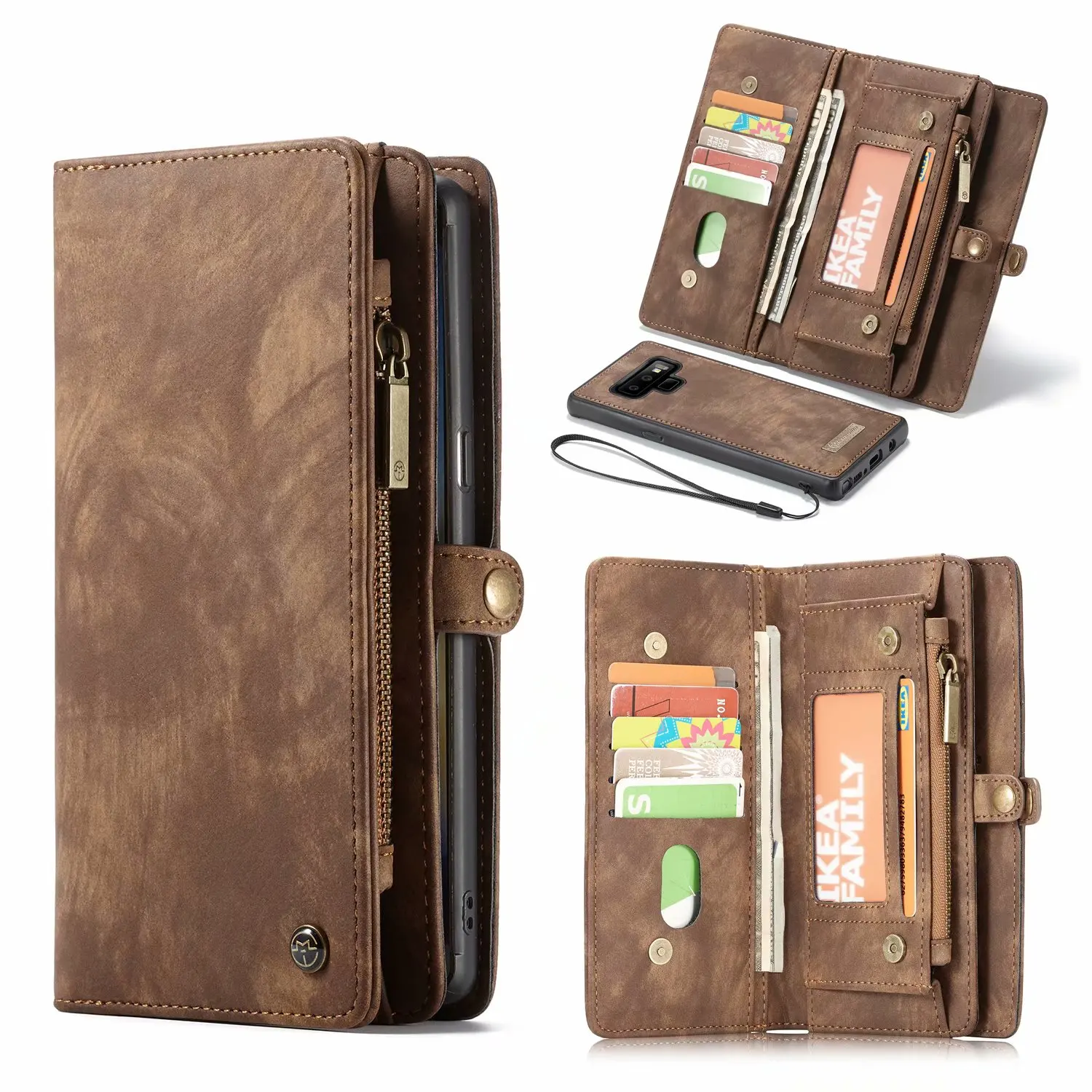 

For Coque Huawei P20 Pro Case Zipper Wallet Folio Magnetic Cover Genuine Leather Case for Huawei P20 / Huawei P20 Lite Shell