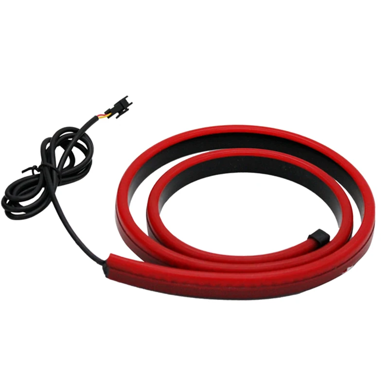 SUNKIA 100CM Additional Brake Lights LED Flexible Strip Flowing Red Color Turn Signal Lamps Car Styling Strip Lights SUNKIA 100CM Additional Brake Lights LED Flexible Strip Flowing Red Color Turn Signal Lamps Car Styling Strip Lights