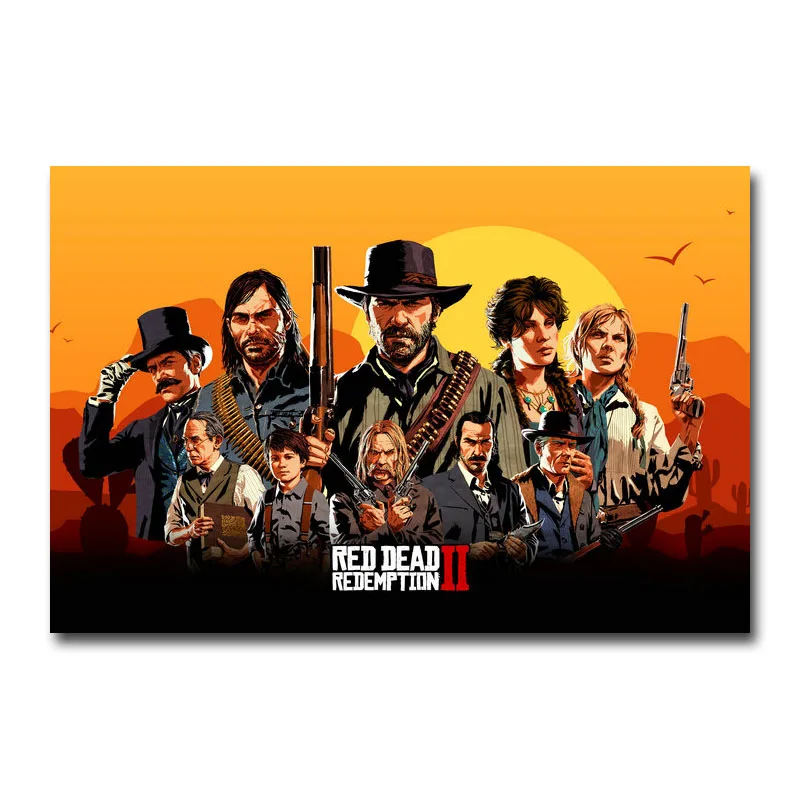 Red Dead Redemption 2 Game холст постер настенное художественное изображение живопись 20x30