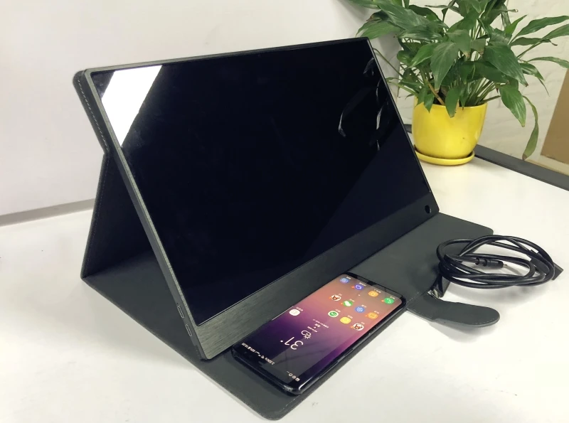15 6 дюймов HDMI type c емкостный сенсорный монитор один кабель Поддержка huawei P20 samsung S8 S9